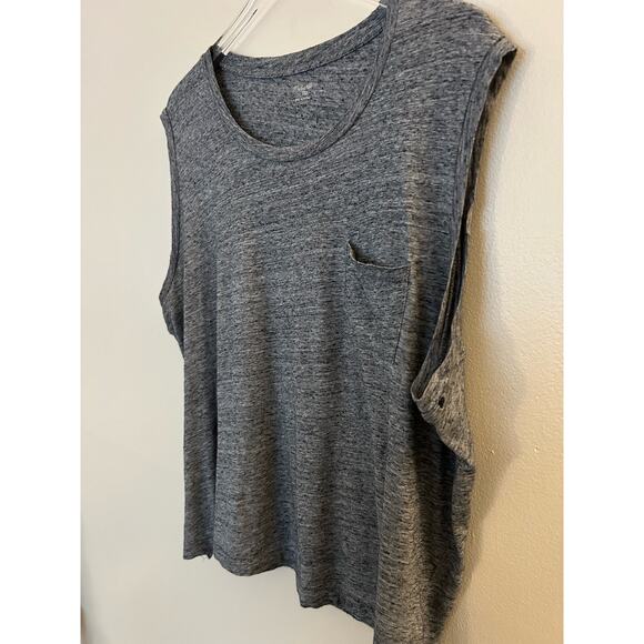 Madewell Whisper Pocket Muscle Tank Top Plus Size XXL Heather Gray - Picture 9 of 12